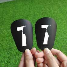 No.7 Face Shadow - Football Training Accessory Set, Long Striped Socks + Printed Pads Combination, Lightweight Outdoor Sports Accessories, Suitable For Field Training Activities - Face #7 - View 5