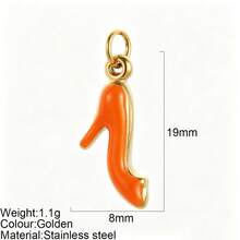 1pc Heart Pendant Colorful Heart Charm Suitable For Necklace Bracelet Earrings Decoration Versatile Fashion - Multicolor - View 14