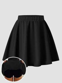 2pcs/Set Girls Sweet Style Outfit, Large Bow Print Hoodie + Pleated Skirt, Soft Casual Streetwear - Grey - View 8