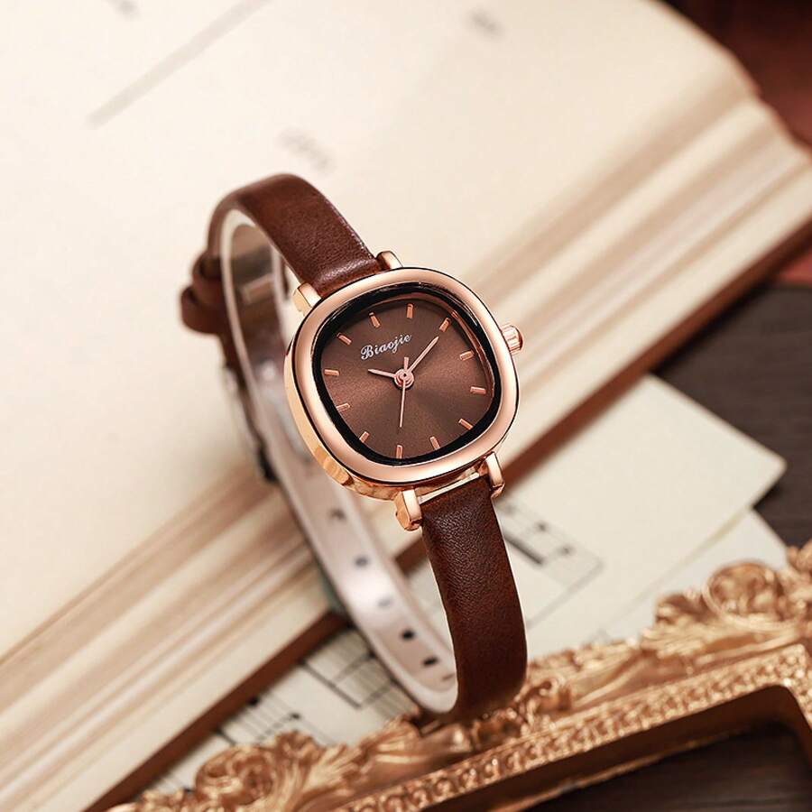 directa de relojes de cuarzo, relojes de pulsera de lujo ligero y moda de nicho para damas. - Marrón - Ver 1