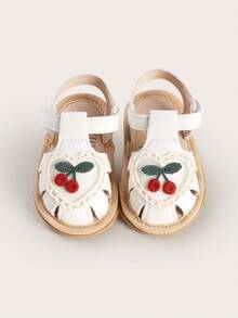 Summer Princess Sandals For Girls, 3-6-9 Months, Cute, Breathable, Comfortable Rubber Soles, Infant Shoes, Soft Soles For 1-Year-Olds - White - View 4