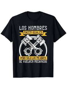 Original Father's Day T-Shirt, Car Mechanic, Men's Black T-Shirts, Funny Men's T-Shirts, Graphic T-Shirt With Phrases, Crew Neck, Casual T-Shirt, Polyester, Ideal Size S - 白色 - 查看 1