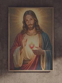 |5D DIY Diamond Painting|Jesus Portrait Diamond Art Kit, Vintage Warm Tone Oil Painting Style Wall Decor. Relaxing Diamond Painting, Adult Diamond Painting, DIY Handmade Wall Art, Enjoy The Fun Of Hands-On Crafting - No Frame - View 2