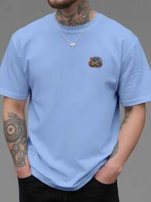 HOMIES, nueva camiseta de manga corta para hombre con estampado de doble cara de cultura callejera, estilo casual, deportivo, moderno y holgado, para estudiantes y adolescentes. - Negro - Ver 11