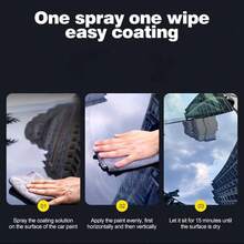 [Nano Ceramic Spray] 1pc Nano Ceramic Coating Spray Paint Protector And Gloss Enhancer, Waterproof, Easy To Apply, Long-Lasting Gloss 3.38OZ + 1pc Towel - 100ml - View 4