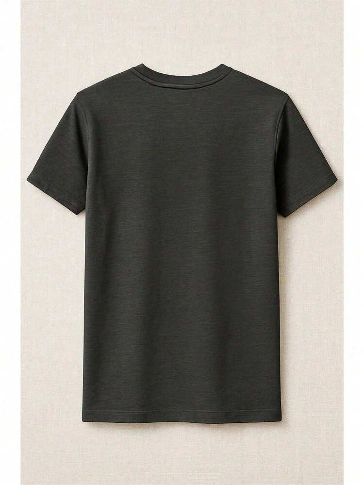 Original HPC POLO T-Shirt With Round Neck And Short Sleeves – Themed Graphic Design "HPC: London England Heritage" – 100% Cotton - Dark Grey - View 4