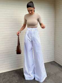 Women Tops - Beige - View 7