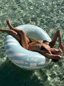 1pc Inflatable Swim Ring, PVC Retro Striped Swim Ring, Adult Inflatable Arm Float - Multiple Styles - View 1