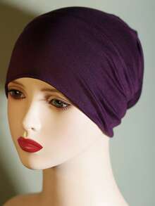 No Tight Stretch Hijab Base Cap, Lightweight Breathable Non Marking Inner Hair Wrap, Comfort Turban For Islamic Ladies All Day Wear - Multicolor - View 9