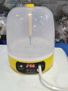 Home Digital Incubator, Can Hatch 4 Eggs, Automatic Egg Turning, Temperature And Humidity Control, Suitable For Hatching Chicken, Duck, Bird And Turtle Eggs, USB Powered - Yellow - View 11