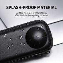Portable Storage Bag For Insta360 X4/X5, PU Waterproof Fabric, Half-Open Zipper Design, Raised Lens Protection, Shockproof And Scratch-Resistant, Precision Molded Camera Protective Case - View 7