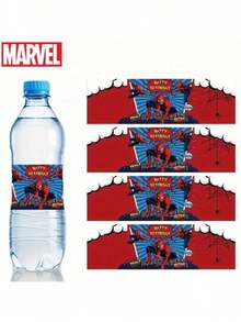 Marvel 10pcs Superhero Spider Man Water Cup Stickers Cute Cartoon Patterned For Birthday Parties Banquets Festivals Party Decorations Picnic Table Decorations Outdoor Party Supplies Holiday Party Gifts Spider Man Fan Series Favors - 英雄水瓶座貼紙 - 查看 1