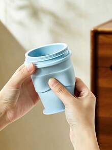 1pc 2-In-1 Foldable Ice Ball Maker, Reusable Portable Ice Ball Mold With Straw And Lid, Mini Tray, Leak-Proof Travel Cup, Suitable For Whiskey, Coffee, Juice - Multicolor - View 10