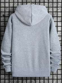 HSUGO  
Sudadera casual con capucha CALIFORNIA USA azul - Gris - Ver 2