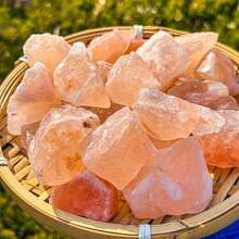 Natural Himalayan Pink Salt Raw Stones, Perfect Gift For Friends On Halloween, Christmas, Thanksgiving, Classic Himalayan Salt Relaxation Stones, Natural Orange Salt Aromatherapy Rocks, Suitable For Diffusers, DIY Bath Salts Bulk - Orange - View 8