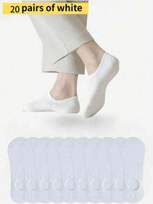 5/10/15/20 Paar Unisex unsichtbare Socken, Herren unsichtbare Socken, lässige Damen Kurzsocken, dünne Knöchelsocken, rutschfeste Damen Kurzsocken, Mädchen Bootssocken, bequeme atmungsaktive Kurzsocken, Damen Bootssocken, Sommersocken, geeignet für Zuhause und Reisen Einwegsocken, Sommerkleidung Größe leicht klein, Studenten Kurz Bootssocken, Schwarz Weiß Grau Herren Bootssocken - Verschiedenfarbig - Übersicht 12