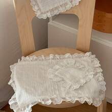 1 pieza/2 piezas/6 piezas Posavasos de encaje creativos, diseño de lunares de jacquard blanco, posavasos de decoración de nicho - Multicolor - Ver 1