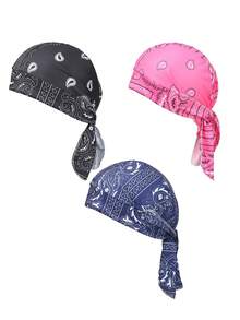 1 pieza/2 piezas Diadema/Pañuelo tipo gorro de pirata unisex, gorra deportiva de secado rápido para exteriores para senderismo, escalada, correr, verano, playa, vacaciones, festivales, viajes - A - Ver 12