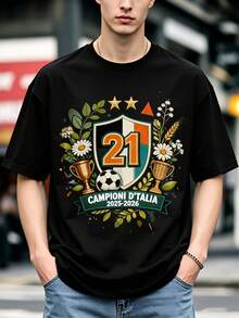 Men T-Shirts - 黑色 - 查看 1