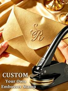 1 pieza Máquina de estampado personalizada, Máquina de estampado para bodas, Máquina de estampado para recién casados, Fuente de boda, Sello de boda, Regalo para recién casados, Regalo personalizado, Boda - Negro - Ver 13