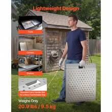 Threshold Ramp For Doorways, 29.5 X 24.3 In, Platform Aluminum Wheelchair Ramp, Non-Slip Door Threshold Ramps, 750 Lbs Load Capacity, For Home Steps, Curbs, Wheelchairs, Walkers, Scooter, Carts - 29x24 Inch - View 3