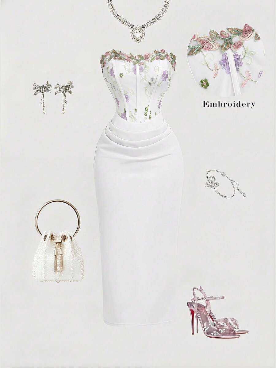 Women Midi Dresses - Rosa - View 1
