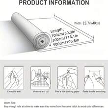 1 捲自黏黑色絲綢 PVC 裝飾壁紙，客廳臥室背景牆家居裝飾，桌面櫥櫃面板家具貼紙，防水防污撕貼式牆貼 15.7inX39.3/118.1/196.8in - 黑色 - 查看 3