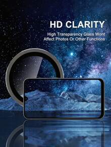 1 Stück schwarzer ultradünner hochauflösender transparenter stark haftender positionierender automatisch ausrichtender kratzfester unabhängiger Metallring gehärteter Glas Kameralinsenschutz, kompatibel mit Samsung Galaxy A57 A37 A55 A54 A35 A17 4G A16 A05S S22 S23 S24 S25 S26 Ultra Handy-Zubehör - Schwarz - Übersicht 3
