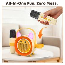 Reletech Portable Bluetooth Karaoke Speaker With Dual Wireless Microphones, Interactive Sound Effects & Built-In Recording, Mini Karaoke Machine For Home Party Indoor Entertainment - View 5