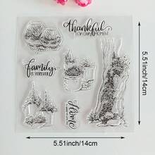 Clear Silicone Stamps Vintage Floral Background Scenery & Country Manor Bird Flower Patterns For DIY Junk Journal Scrapbook & Photo Album Crafts - Nature - View 47
