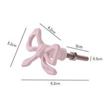 Pink Bow Cabinet Knobs, Cute Dresser Knobs For Bedroom, Vanity And Wardrobe, Includes Decorative Bow Pulls With Screws, Perfect For Bathroom Or Entryway Storage - Single Hole - View 4