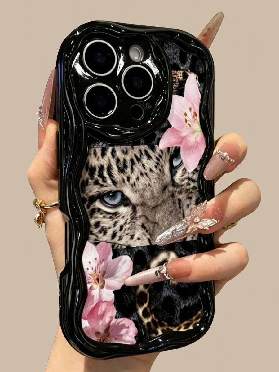 Patchwork Leopard Print Colorful Flat Print Black Colorful Cream Pattern Soft Phone Case, Suitable For IP17/IP17PROMAX/Iphone16//Iphone16pro/Iphone16promax/Iphone15 - Multicolor - View 1