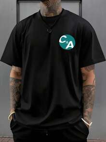 Camiseta de hombre con hombros caídos, C&A, camiseta holgada para hombre con diseño elegante, ropa de hombre nueva y a la moda, un artículo imprescindible para hombre con un diseño moderno e - Negro - Ver 2