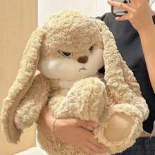 1pc Floppy Ear Plush Rabbit Doll: This Super Soft Plush Rabbit Doll Is A Comfortable Children's Pillow And Sleep Companion, Suitable For All Ages. This Rabbit Plush Doll Is Soft And Skin-Friendly, Making It A Perfect Sleep Partner For All Ages. - Multicolor - View 1