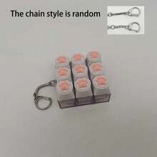 Soft Cat Paw Keychain Fashion Accessory Button Keychain Toy, Fingertip Keychain Suitable For Luggage, Phone And Car Decoration! - Multicolor - View 12