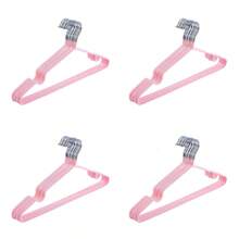 Set de 10/20/40/60/100 piezas de perchas recubiertas antideslizantes, elegante percha de lujo de color Morandier para el hogar - Rosa - Ver 21