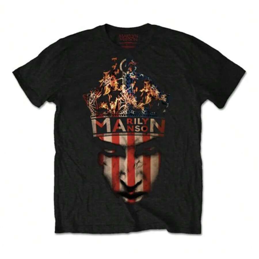 Marilyn Manson Crown Slim Fit T-Shirt For Men, Color Ne - Black - View 1