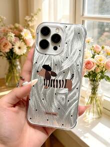臘腸狗貝雷帽圖案手機殼，適用於 iPhone 13 15 16 17pro 17 14 17 17pro Max &適用於 Galaxy/A54 A14 A15 S23 S24 S24ultra S25 A07 A17 S26 A57 - 彩色 - 查看 5