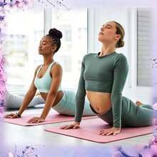Timgle 2-Piece Set Of 8mm Thick Yoga Mats, 68 X 24inch, Non-Slip And Tear-Resistant Exercise Mats, Suitable For Adult Gyms, Fitness, Stretching, Workouts, Studios, Outdoor Yoga, And Pilates. - View 4