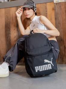 Puma Mochila unisex para viajes al aire libre, mochila diaria para portátil de gran capacidad - Negro - Ver 1