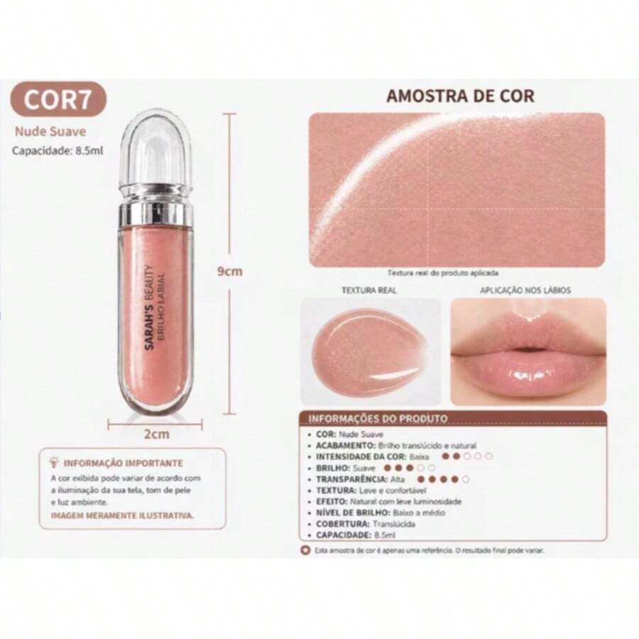 Sarah's Beauty Lip Gloss - COR7 - View 1