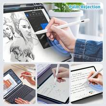 Lápiz Apple Compatible con iPad 10.ª y 9.ª Generación | Carga rápida 2x, Compatible con iPad 6.ª-11.ª Generación (2018-2025), Pro 12.9"/11"/13" M4, Air 3/4/5/M2/M3, Mini 5/6, Lápiz Apple 2.ª Generación, Lápiz óptico mejorado 9.ª y 10.ª Generación, Bolígrafo de carga rápida, Compatible con iPad Pro 11"/12.9" (3.ª/4.ª/5.ª Generación) - Multicolor - Ver 5