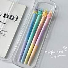 1pc Random Jumping Cat Tail Black Neutral Pen Set 0.5mm Retractable Quick-Dry Smooth Writing Pen For Students School Office Supplies - Sets - View 6