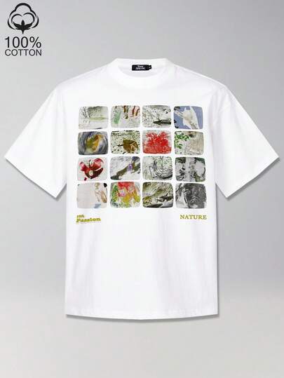 Tiny Spark Streetwear White Tee Shirt Grunge Aesthetic Graphic Retro Collage Rock Style