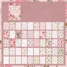 1 Pack 50 Sheets Fresh Floral Theme Scrapbook Material Paper, Vintage DIY Decorative Non-Adhesive Material Paper, Holiday Gift, Handmade Collage Material, Personalized Scrapbook Planning Creative School Stationery Supplies - Seasonal Flower Messages - View 13