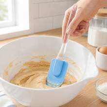2pcs-6pcs Random Color Silicone Spatula And Basting Brush Set, Clear Handle Kitchen Utensil Tools For Baking, Cooking, Mixing, Scraping, Sauce Brushing, BBQ And Home Kitchen Use - Random Color - View 6