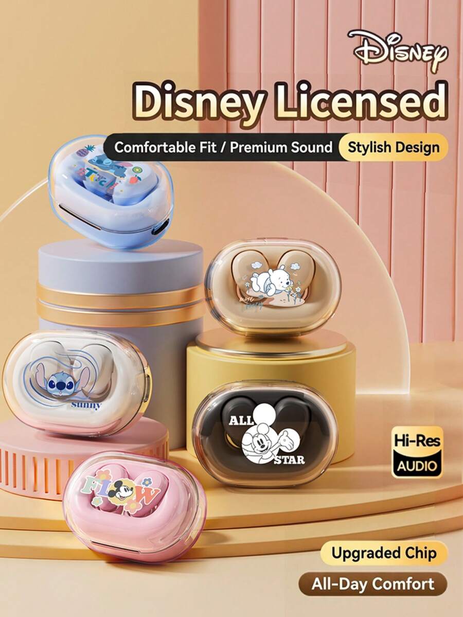 OTN Y090 Disney 正版授權睡眠耳機,黑色、粉色、藍色,真無線藍牙耳機 - 10mm 動圈驅動單體,藍牙 6.0,相容 Android、iOS 及其他主流系統 - 查看 1