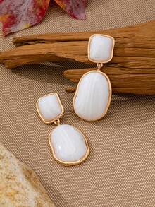 1 Pair Fashionable Personalized Women's Resin Earrings - Women's Geometric Earrings - View 11
