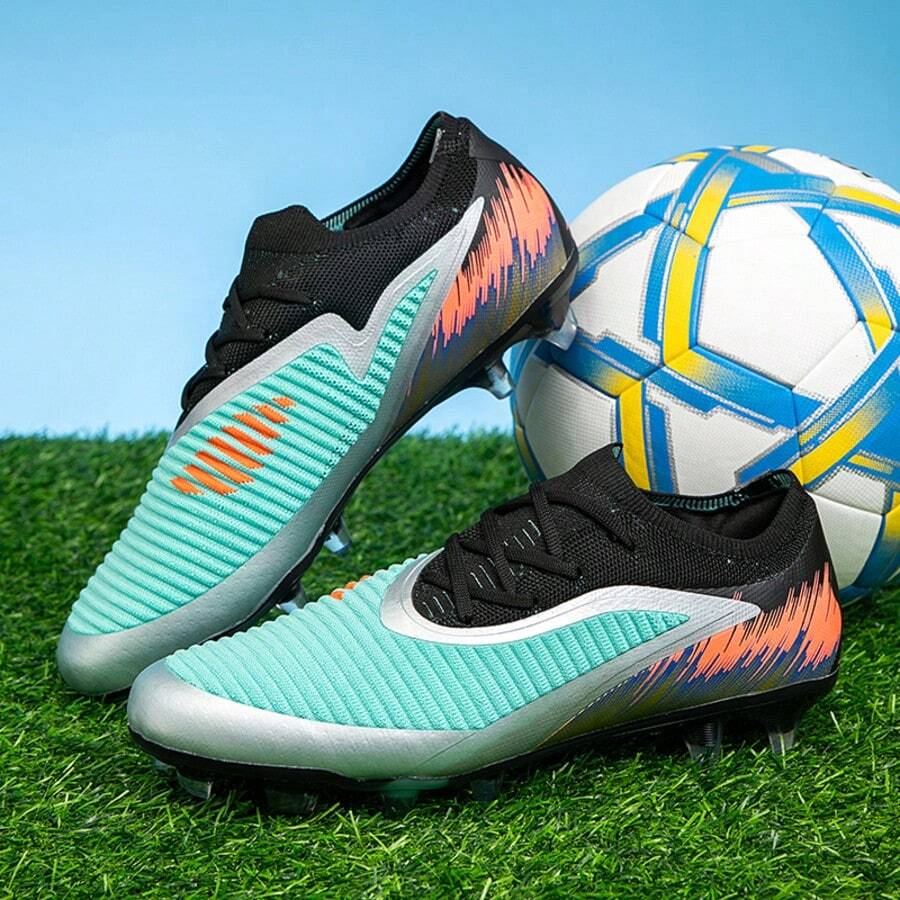 Unisex Long Stud Football Boots: Performance Football Shoes Suitable For Natural Grass - Black - View 1