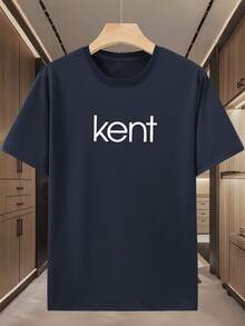 Camiseta de Moda para Hombre con Estampado - Azul marino intenso - Ver 1